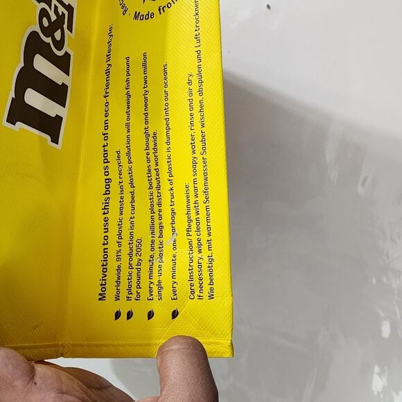 M&M's World Recyclable Thick Colorful Character Halloween Trick or Treat Bag NEW - Picture 5 of 12